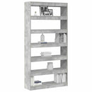 vidaXL Könyvespolc Beton Szürke 100 x 30 x 198 cm Faanyag