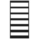 vidaXL Könyvespolc Fekete Faanyag