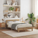 vidaXL Ágykeret leddel fejtámlával Artisan tölgy 135 x 190 cm Faanyag