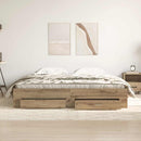 vidaXL Ágykeret fiókkal tárolóval Artisan tölgy 180 x 200 cm Faanyag