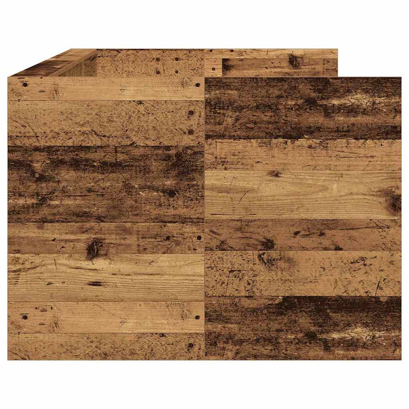 vidaXL Fekvőfelület keret tárolókkal Régi fa 100 x 200 cm Faanyag
