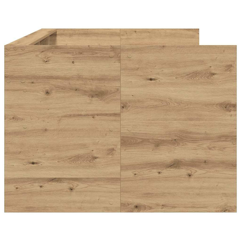 vidaXL Fekvőfelület keret tárolókkal kézműves tölgy 100 x 200 cm