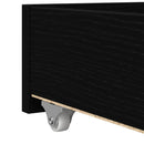 vidaXL Nappaliágy fejtámlával Fekete tölgy 100 x 200 cm Faanyag