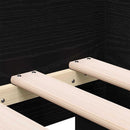 vidaXL Nappaliágy fejtámlával Fekete tölgy 100 x 200 cm Faanyag