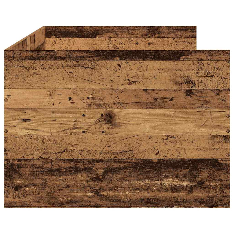 vidaXL Fekvőfelület keret tárolókkal Régi fa 90 x 200 cm Faanyag