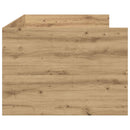 vidaXL Nappaliágy fejtámlával Artisan tölgy 90 x 200 cm Faanyag