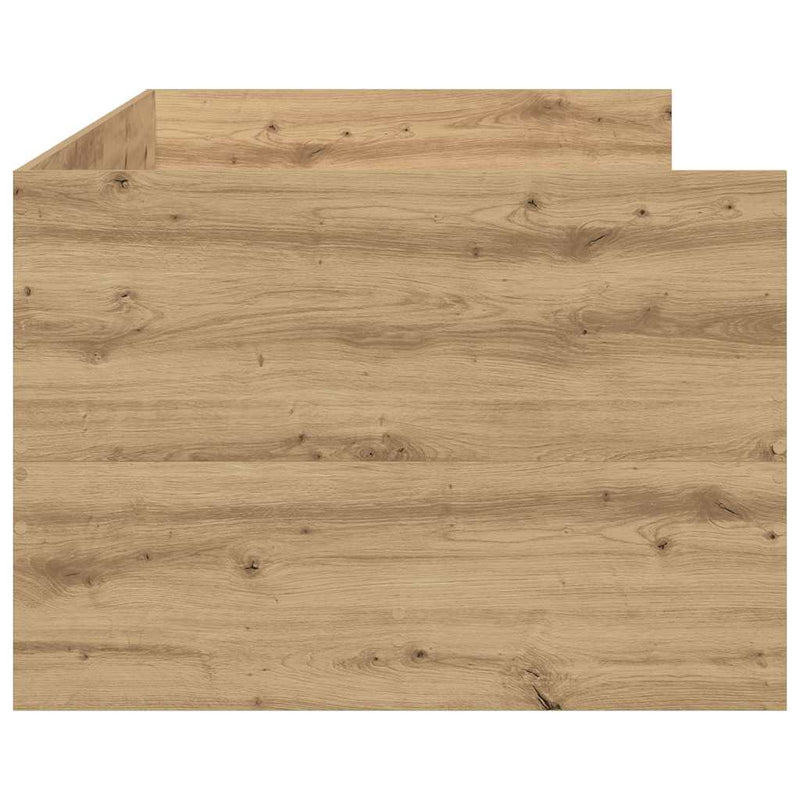 vidaXL Fekvőfelület keret tárolókkal kézműves tölgy 90 x 200 cm