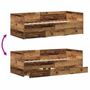 vidaXL Nappaliágy fejtámlával fiókkal Öreg fa 90 x 190 cm Faanyag