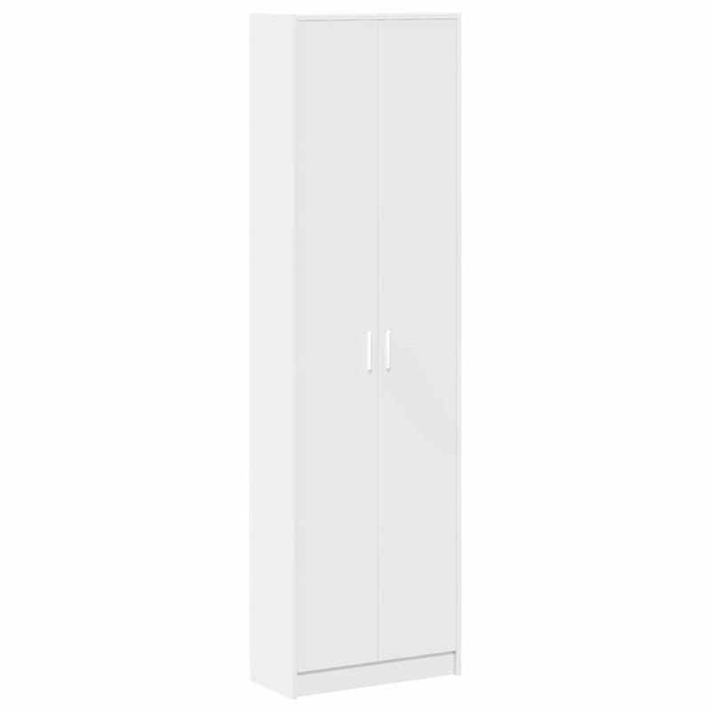 vidaXL Ruhásszekrény polcokkal ajtóval Fehér 55 x 25 x 189 cm Faanyag