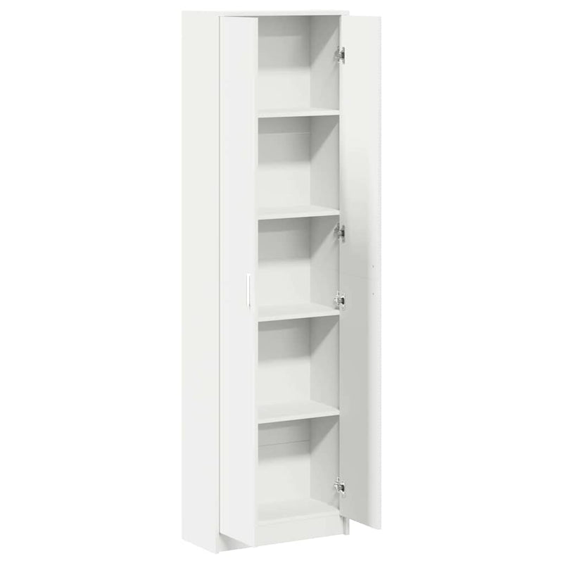 vidaXL Ruhásszekrény polcokkal ajtóval Fehér 55 x 25 x 189 cm Faanyag