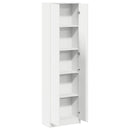 vidaXL Ruhásszekrény polcokkal ajtóval Fehér 55 x 25 x 189 cm Faanyag