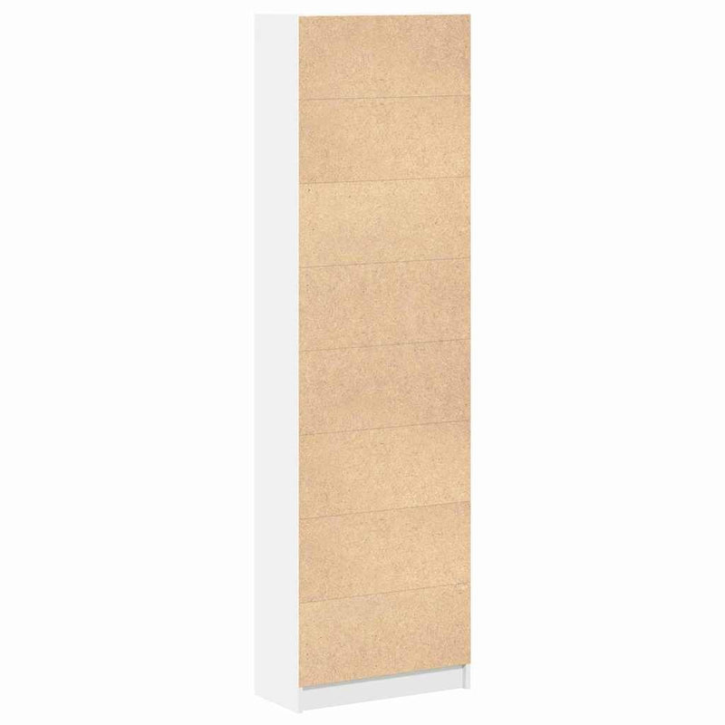 vidaXL Ruhásszekrény polcokkal ajtóval Fehér 55 x 25 x 189 cm Faanyag