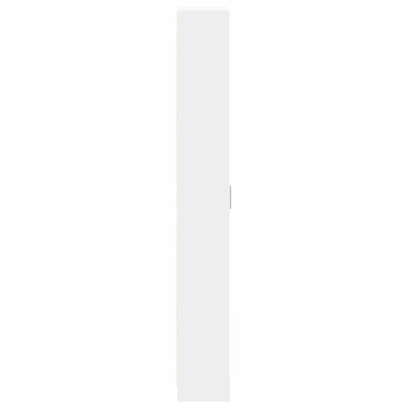 vidaXL Ruhásszekrény polcokkal ajtóval Fehér 55 x 25 x 189 cm Faanyag