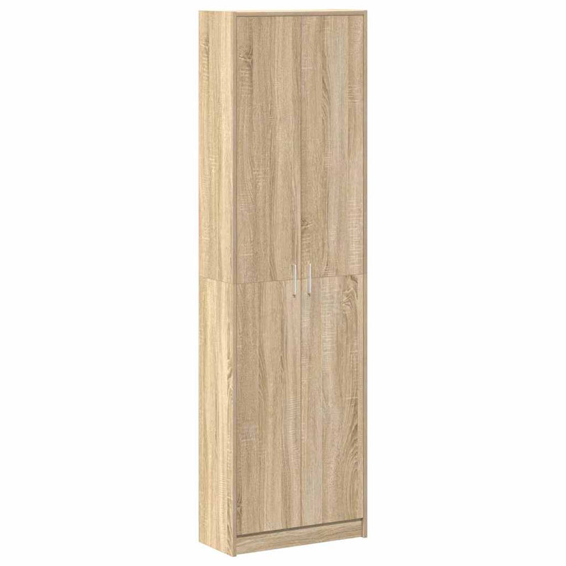 vidaXL Ruhásszekrény polcokkal sonoma tölgy 55 x 25 x 189 cm Faanyag