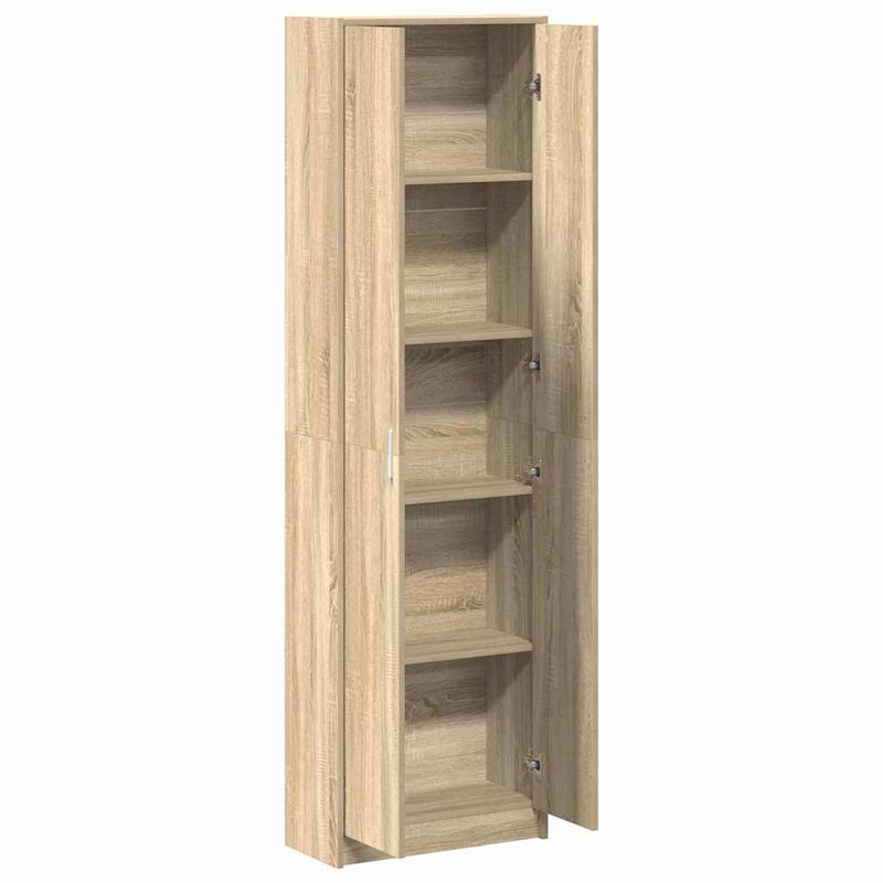 vidaXL Ruhásszekrény polcokkal sonoma tölgy 55 x 25 x 189 cm Faanyag