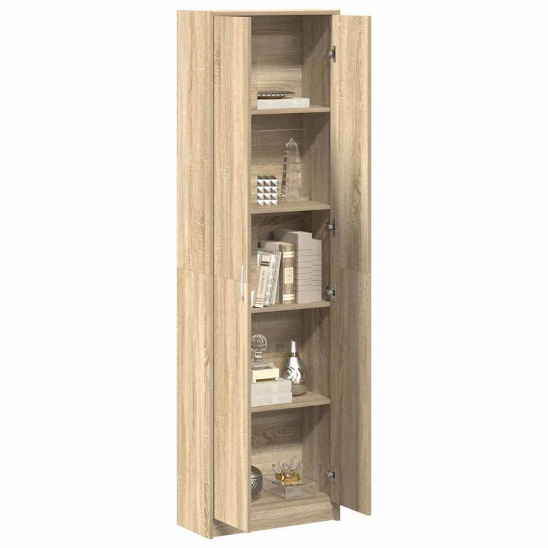 vidaXL Ruhásszekrény polcokkal sonoma tölgy 55 x 25 x 189 cm Faanyag