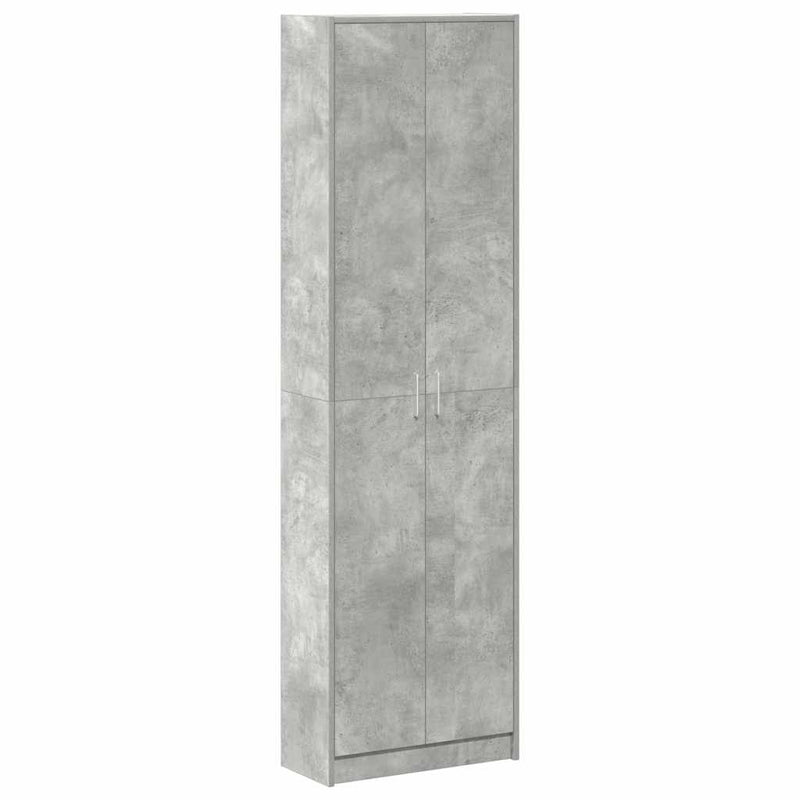 vidaXL Ruhásszekrény polcokkal Beton szürke 55 x 25 x 189 cm Faanyag