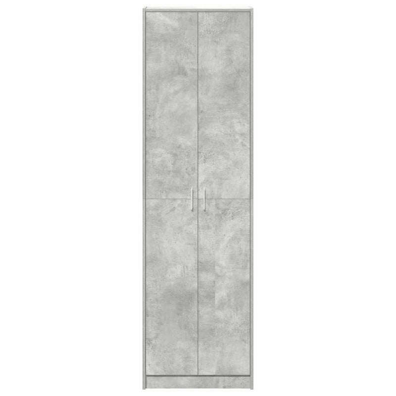 vidaXL Ruhásszekrény polcokkal Beton szürke 55 x 25 x 189 cm Faanyag