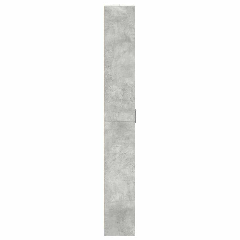 vidaXL Ruhásszekrény polcokkal Beton szürke 55 x 25 x 189 cm Faanyag