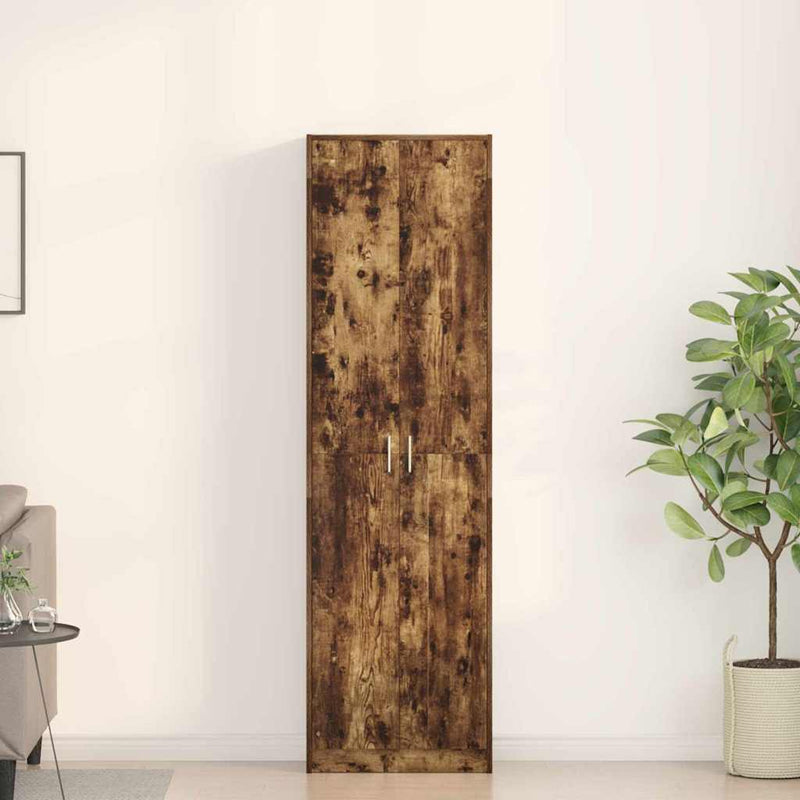 vidaXL Ruhásszekrény polcokkal Füstölt tölgy 55 x 25 x 189 cm Faanyag