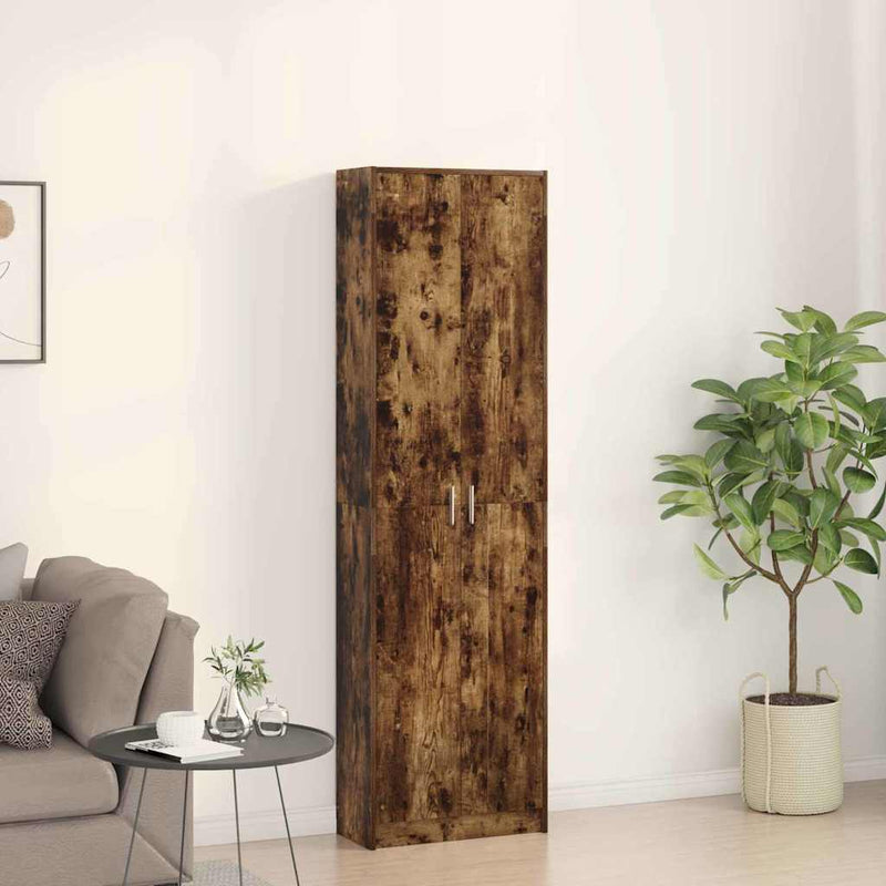 vidaXL Ruhásszekrény polcokkal Füstölt tölgy 55 x 25 x 189 cm Faanyag