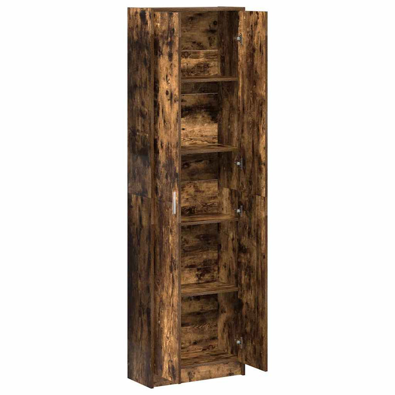 vidaXL Ruhásszekrény polcokkal Füstölt tölgy 55 x 25 x 189 cm Faanyag