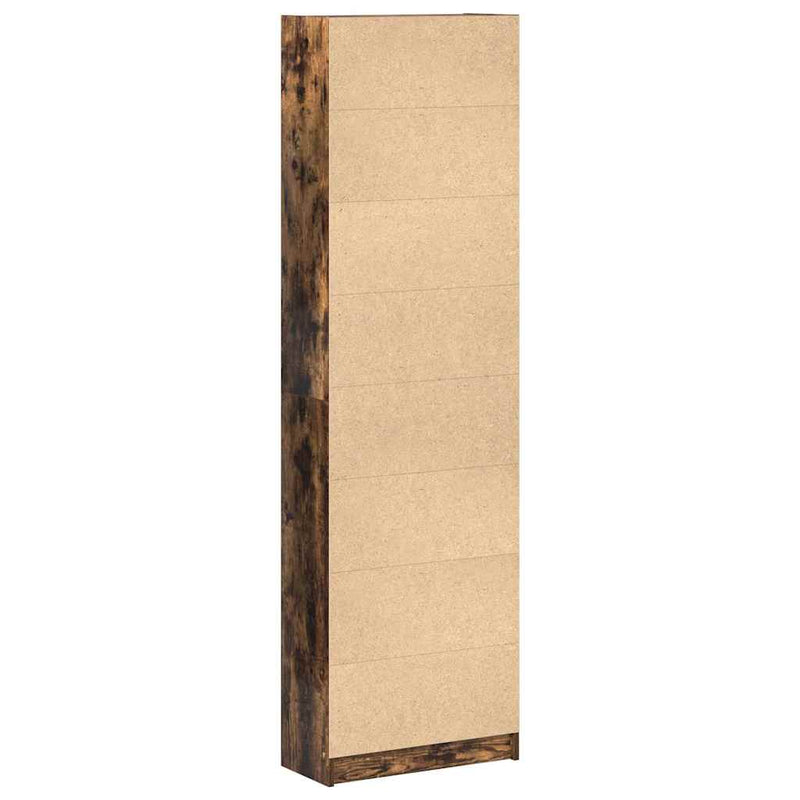 vidaXL Ruhásszekrény polcokkal Füstölt tölgy 55 x 25 x 189 cm Faanyag
