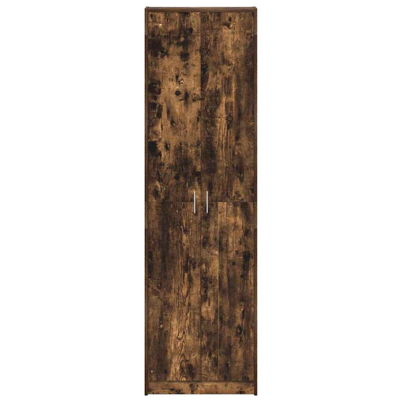 vidaXL Ruhásszekrény polcokkal Füstölt tölgy 55 x 25 x 189 cm Faanyag