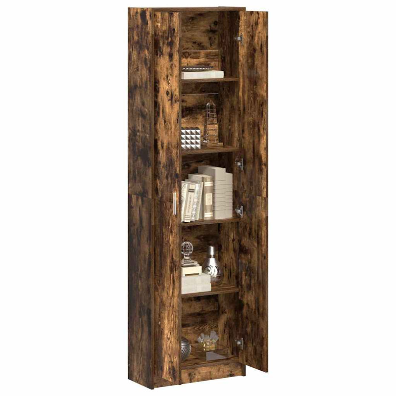 vidaXL Ruhásszekrény polcokkal Füstölt tölgy 55 x 25 x 189 cm Faanyag