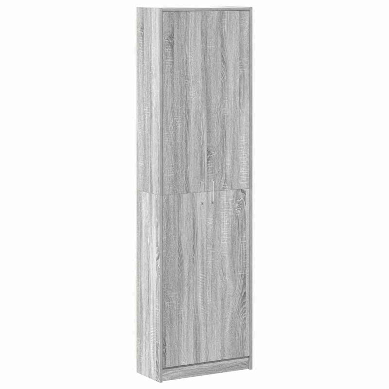 vidaXL Ruhásszekrény polcokkal Szürke sonoma 55 x 25 x 189 cm Faanyag