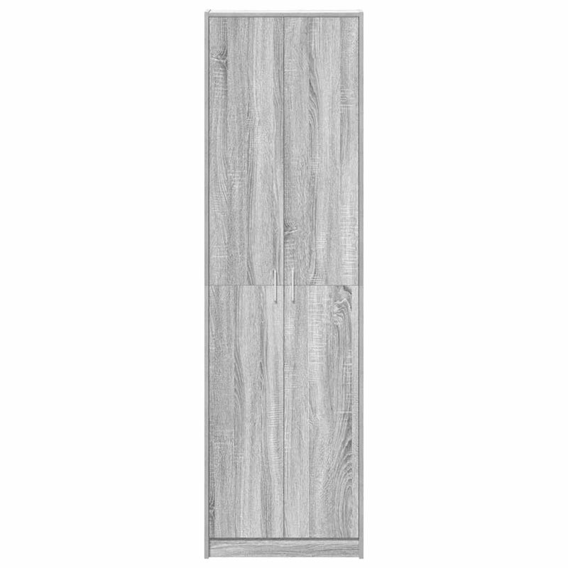 vidaXL Ruhásszekrény polcokkal Szürke sonoma 55 x 25 x 189 cm Faanyag