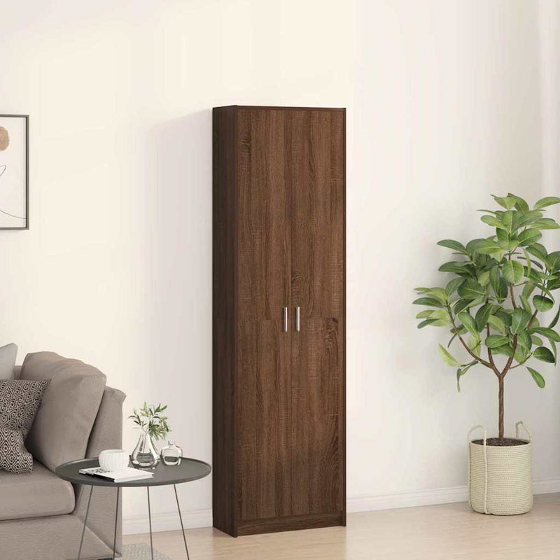 vidaXL Ruhásszekrény polcokkal barna tölgy 55 x 25 x 189 cm Faanyag
