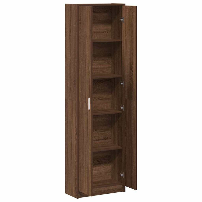 vidaXL Ruhásszekrény polcokkal barna tölgy 55 x 25 x 189 cm Faanyag