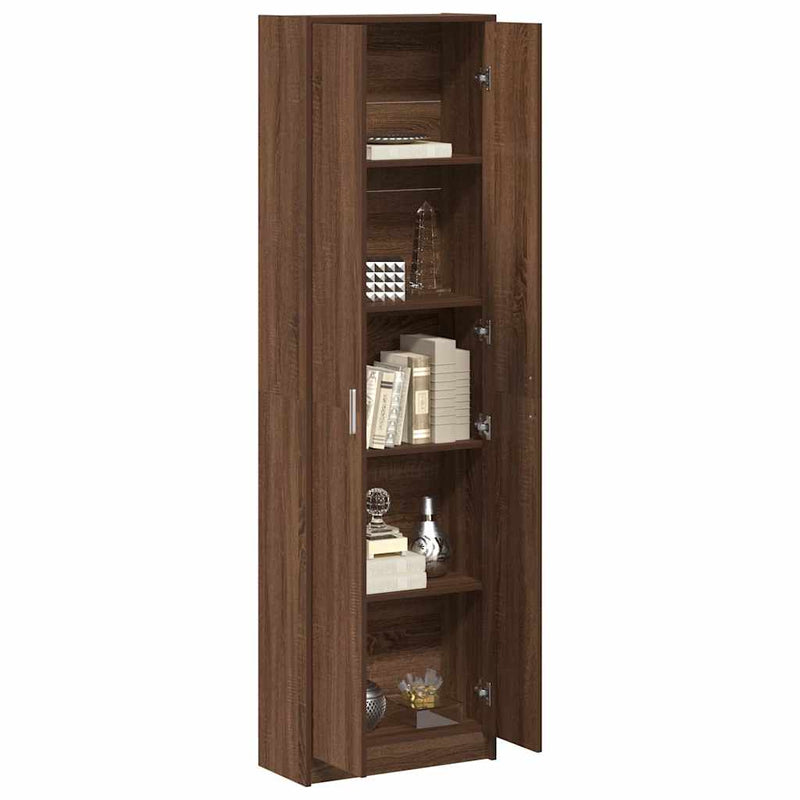 vidaXL Ruhásszekrény polcokkal barna tölgy 55 x 25 x 189 cm Faanyag