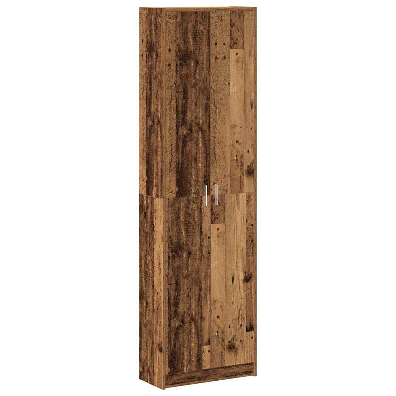 vidaXL Ruhásszekrény polcokkal Régi fa 55 x 25 x 189 cm Faanyag