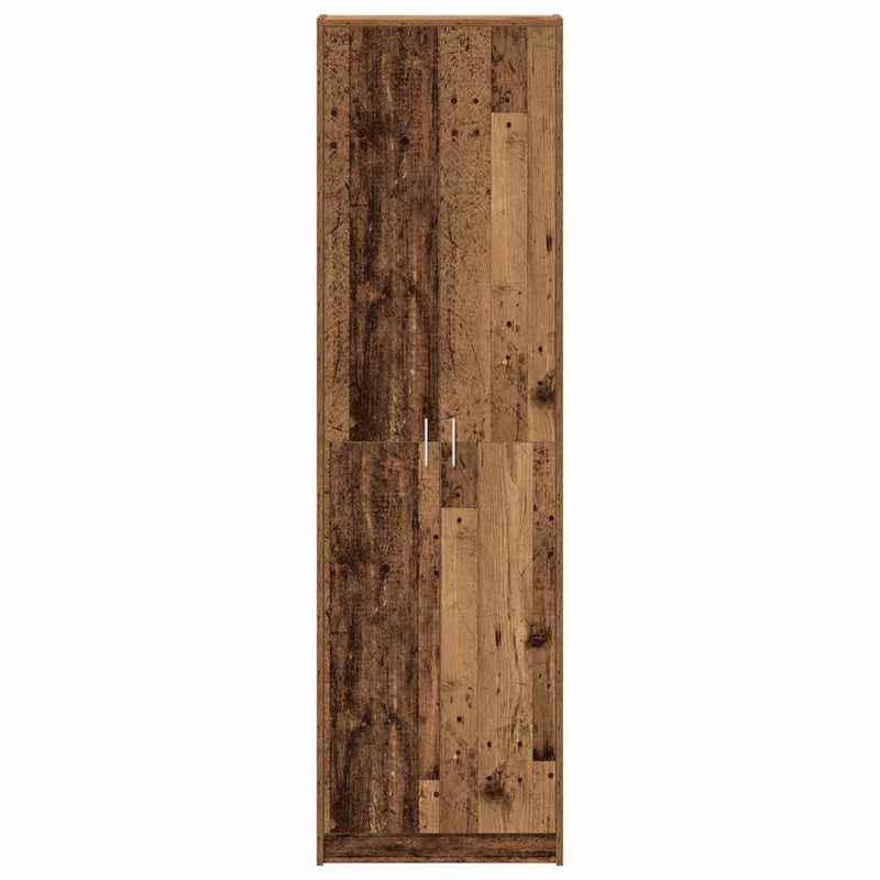 vidaXL Ruhásszekrény polcokkal Régi fa 55 x 25 x 189 cm Faanyag