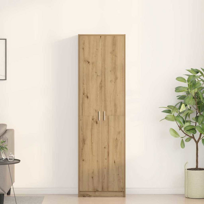 vidaXL Ruhásszekrény polcokkal kézműves tölgy 55 x 25 x 189 cm Faanyag