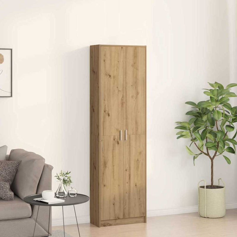 vidaXL Ruhásszekrény polcokkal kézműves tölgy 55 x 25 x 189 cm Faanyag
