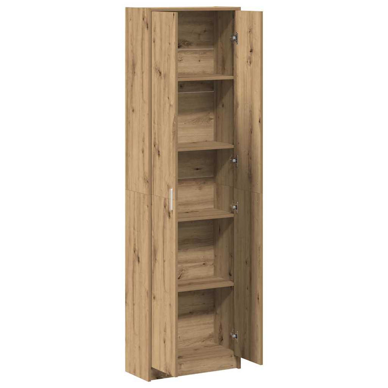 vidaXL Ruhásszekrény polcokkal kézműves tölgy 55 x 25 x 189 cm Faanyag