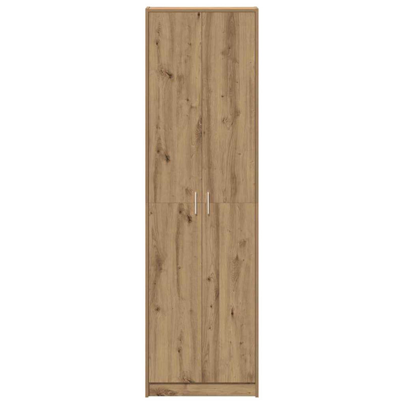 vidaXL Ruhásszekrény polcokkal kézműves tölgy 55 x 25 x 189 cm Faanyag