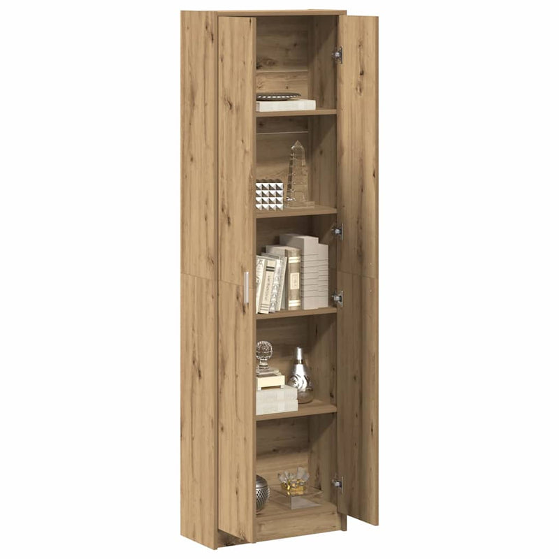 vidaXL Ruhásszekrény polcokkal kézműves tölgy 55 x 25 x 189 cm Faanyag