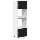 vidaXL Függő szekrény polcokkal Fekete tölgy 60 x 57 x 207 cm Faanyag