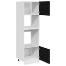 vidaXL Függő szekrény polcokkal Fekete tölgy 60 x 57 x 207 cm Faanyag