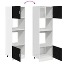 vidaXL Függő szekrény polcokkal Fekete tölgy 60 x 57 x 207 cm Faanyag