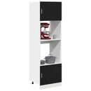 vidaXL Függő szekrény polcokkal Fekete tölgy 60 x 57 x 207 cm Faanyag