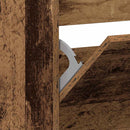 vidaXL Cipőszekrény polcokkal Öreg fa 80 x 21 x 163,5 cm Faanyag