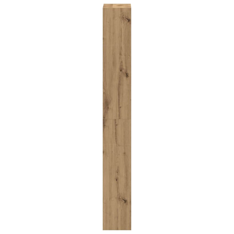 vidaXL Cipőszekrény ajtóval kézműves tölgy 80 x 21 x 163.5 cm Faanyag