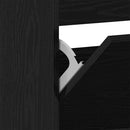 vidaXL Cipőszekrény polcokkal Fekete tölgy 80 x 21 x 163,5 cm Faanyag