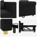 vidaXL Kihúzható kanapéágy egyszemélyes Fekete 90 x 165 x 87 cm szövet