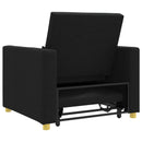 vidaXL Kihúzható kanapéágy egyszemélyes Fekete 90 x 165 x 87 cm szövet